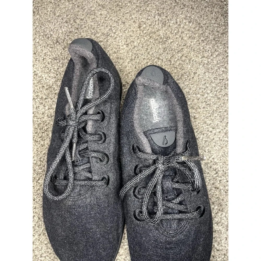 Allbirds Natural Black Merino Wool Runners Lace Up Sneaker Men's US 11‎